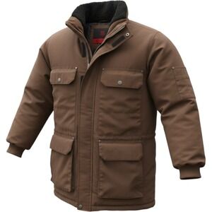 J. Whistler Boys Brown Heavy Winter Parka Jacket Sherpa Trim Size 14/16 L